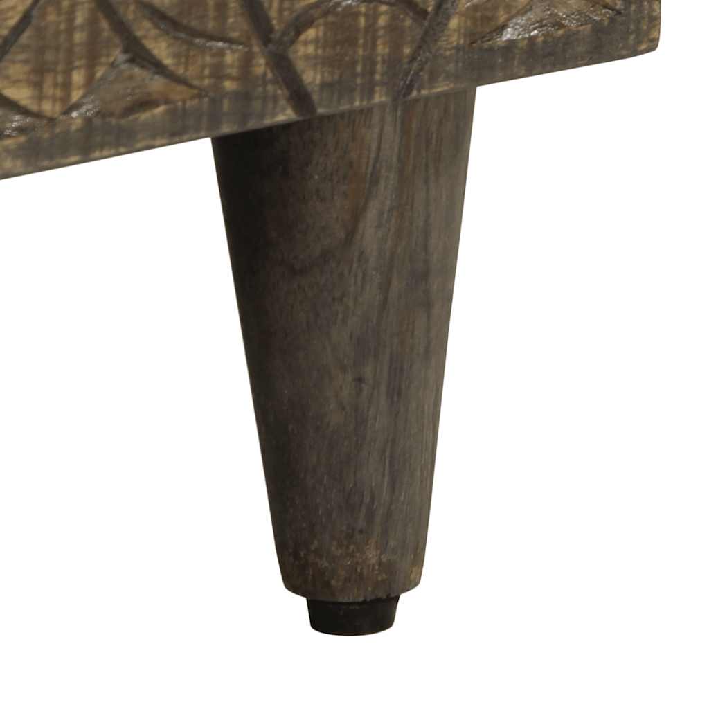 Noptiera gri deschis 50x33x60 cm lemn masiv de mango GartenMobel Dekor