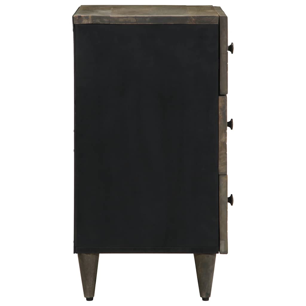 Noptiera gri deschis 50x33x60 cm lemn masiv de mango GartenMobel Dekor