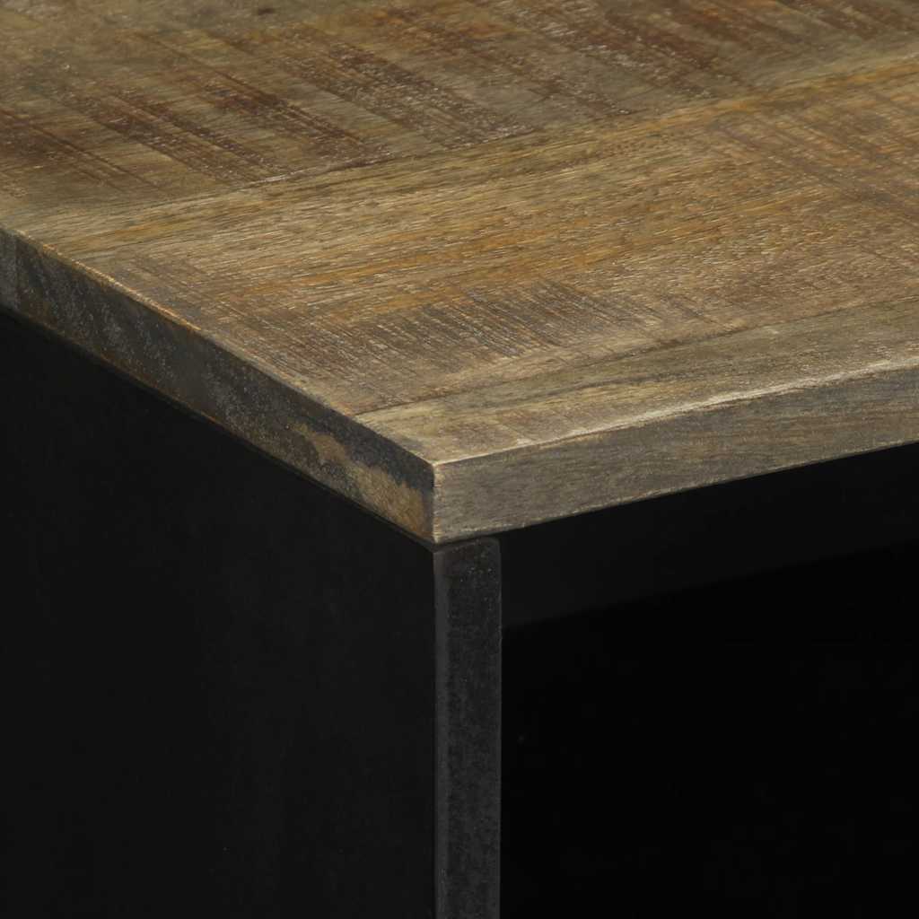 Noptiera gri deschis 50x33x60 cm lemn masiv de mango GartenMobel Dekor