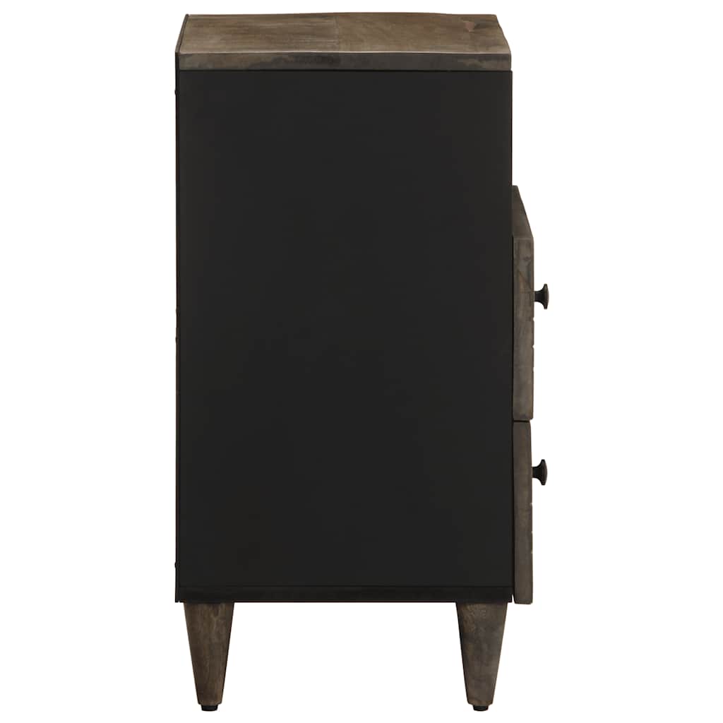 Noptiera gri deschis 50x33x60 cm lemn masiv de mango GartenMobel Dekor