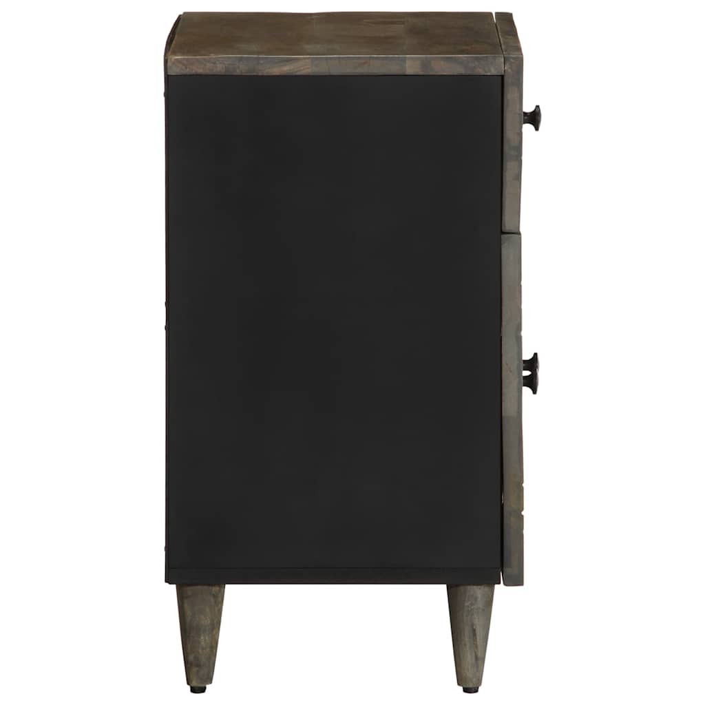 Noptiera gri deschis 50x33x60 cm lemn masiv de mango GartenMobel Dekor