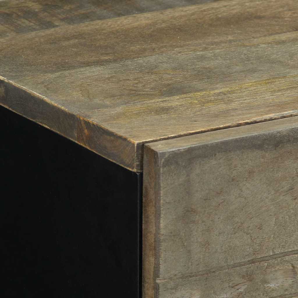 Noptiera gri deschis 50x33x60 cm lemn masiv de mango GartenMobel Dekor