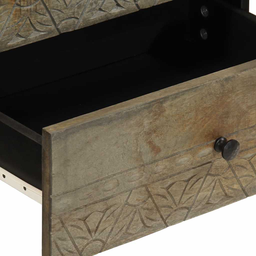 Noptiera gri deschis 50x33x60 cm lemn masiv de mango GartenMobel Dekor