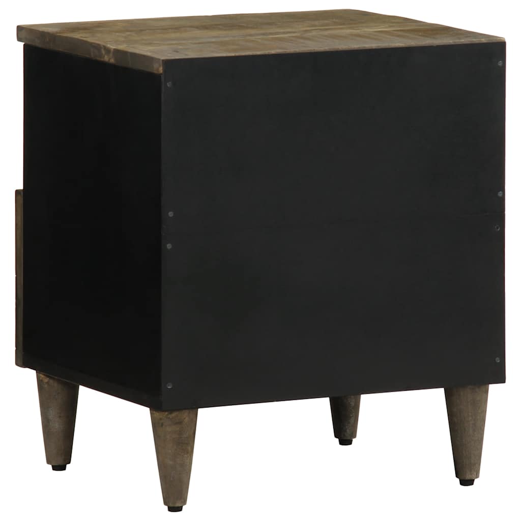 Noptiere 2 buc Gri deschis 40x33x46 cm Lemn masiv de mango GartenMobel Dekor