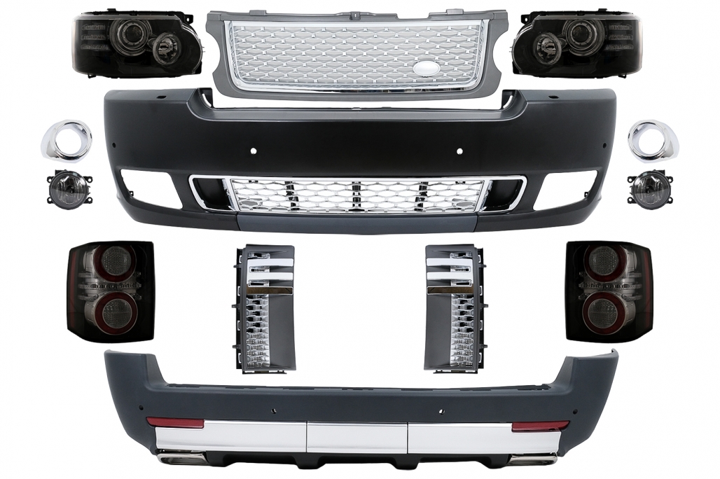 Pachet Exterior Autobiography Design Land Range Rover Vogue L322 (2002-2012) Grile Negru Argintiu Performance AutoTuning