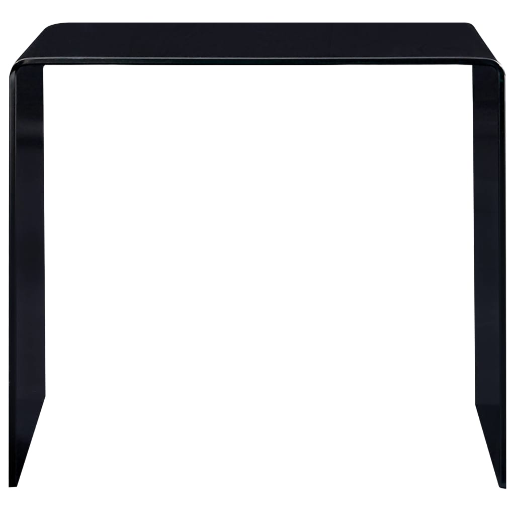 Măsuță de cafea, negru, 50x50x45 cm, sticlă securizată GartenMobel Dekor