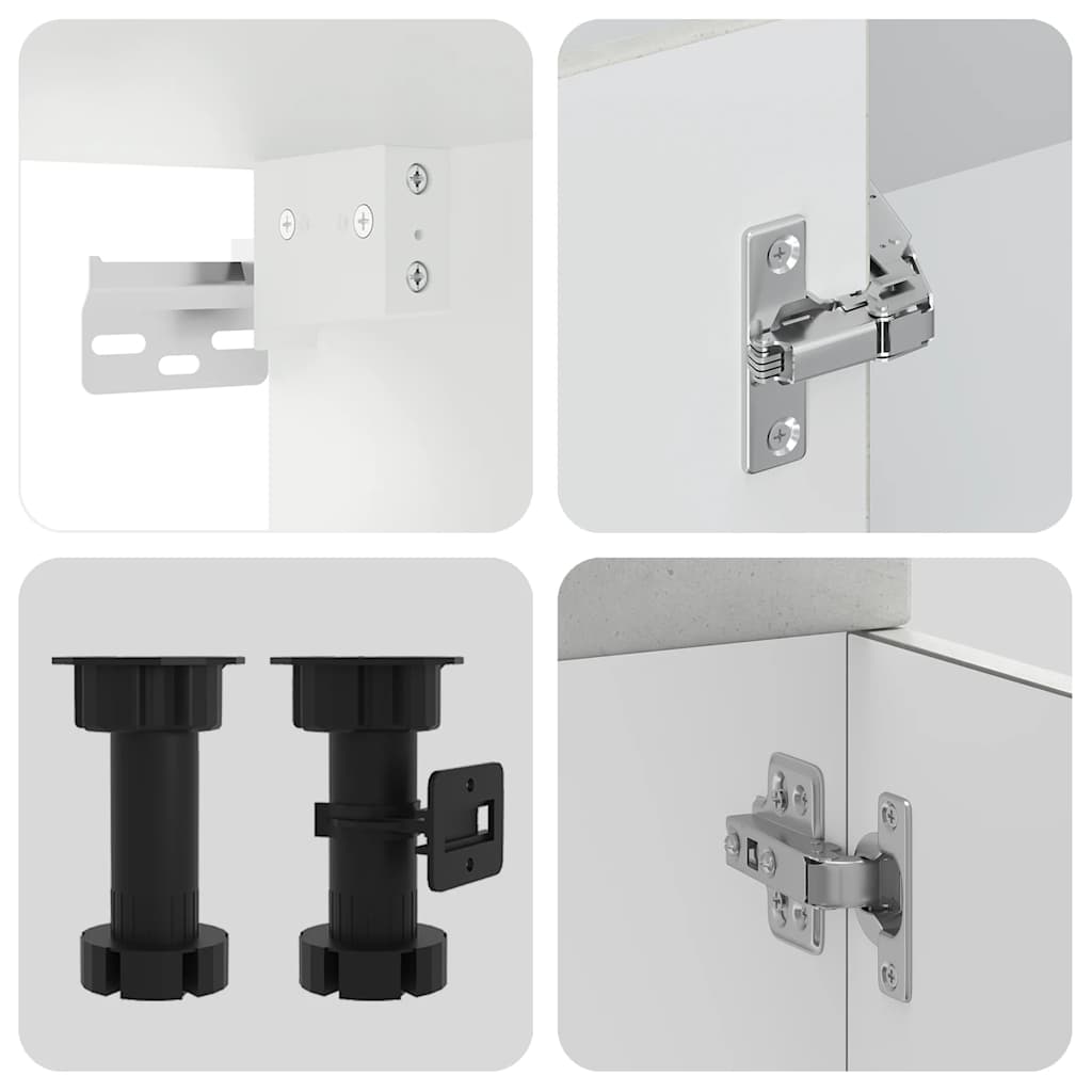 Set dulapuri de bucătărie 11 piese „Kalmar” gri beton Lemn GartenMobel Dekor