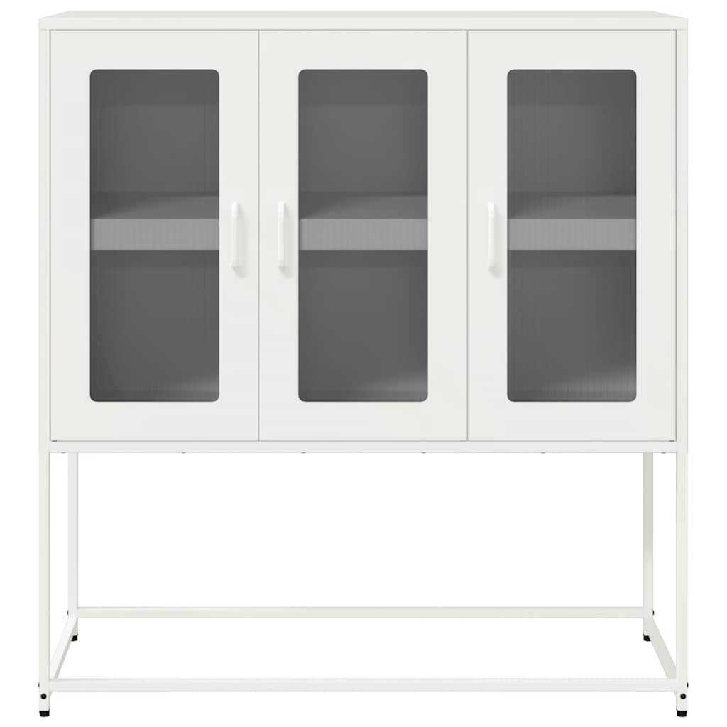 Dulap, alb, 100,5x39x107 cm, oțel laminat la rece GartenMobel Dekor