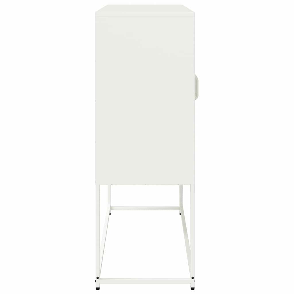 Dulap, alb, 100,5x39x107 cm, oțel laminat la rece GartenMobel Dekor
