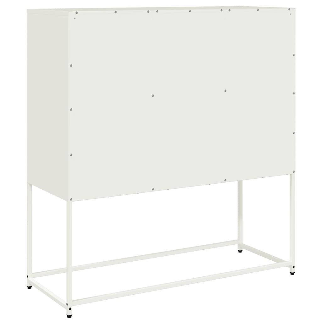 Dulap, alb, 100,5x39x107 cm, oțel laminat la rece GartenMobel Dekor