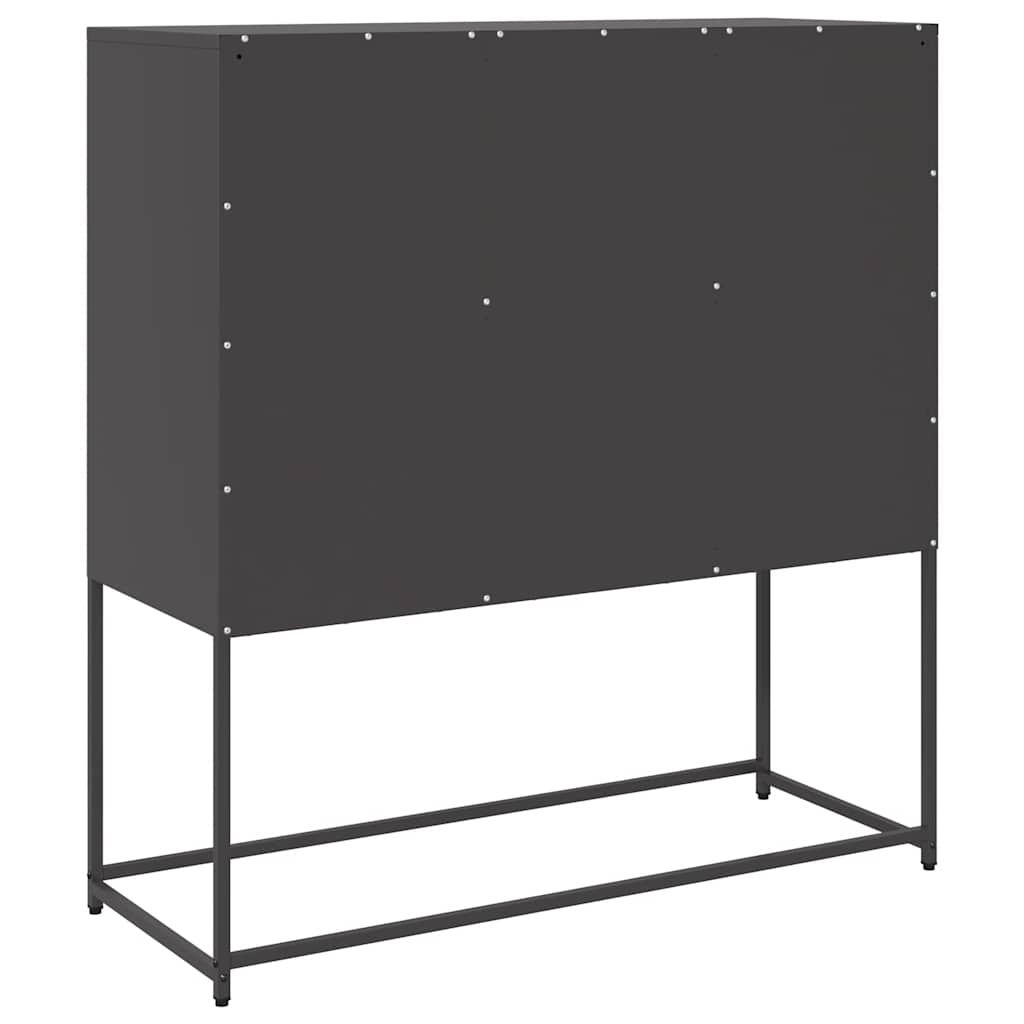 Dulap, negru, 100,5x39x107 cm, oțel laminat la rece GartenMobel Dekor