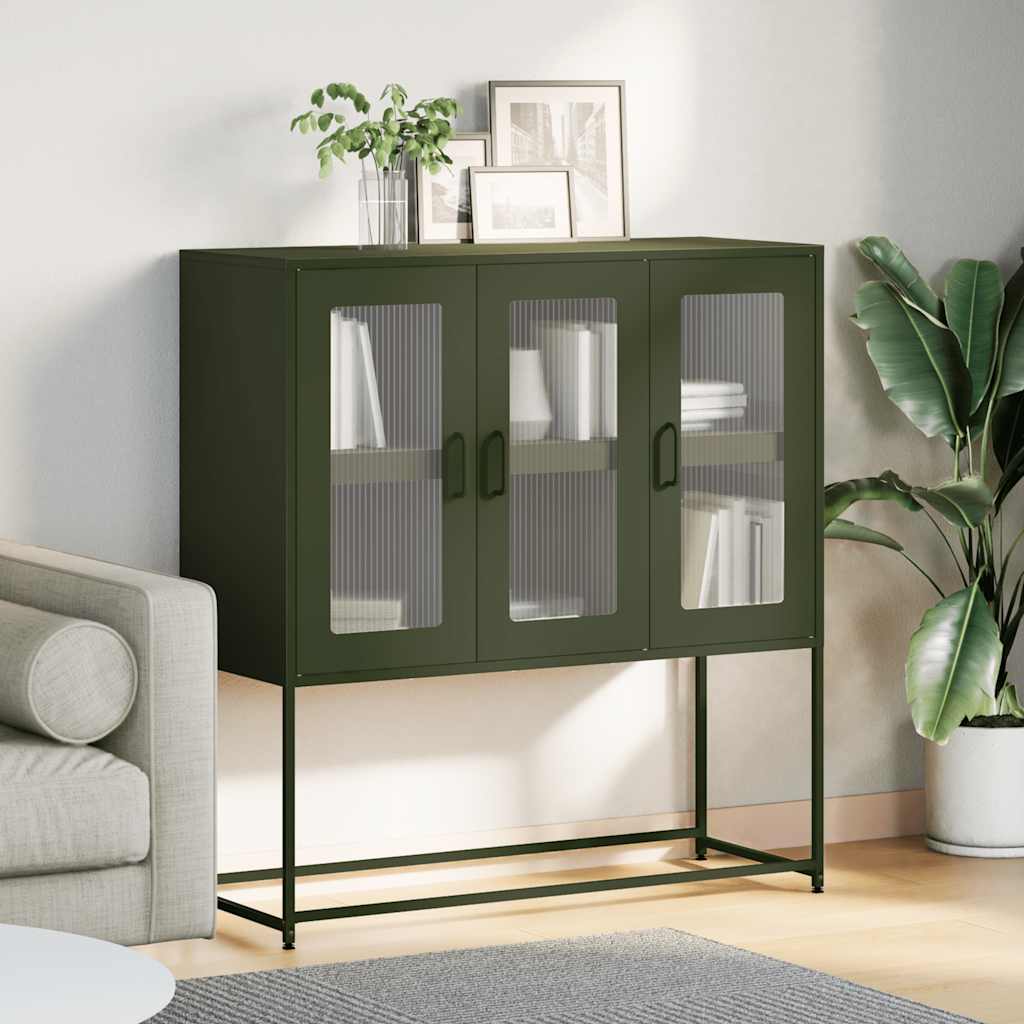Dulap, verde măsliniu, 100,5x39x107 cm, oțel laminat la rece GartenMobel Dekor
