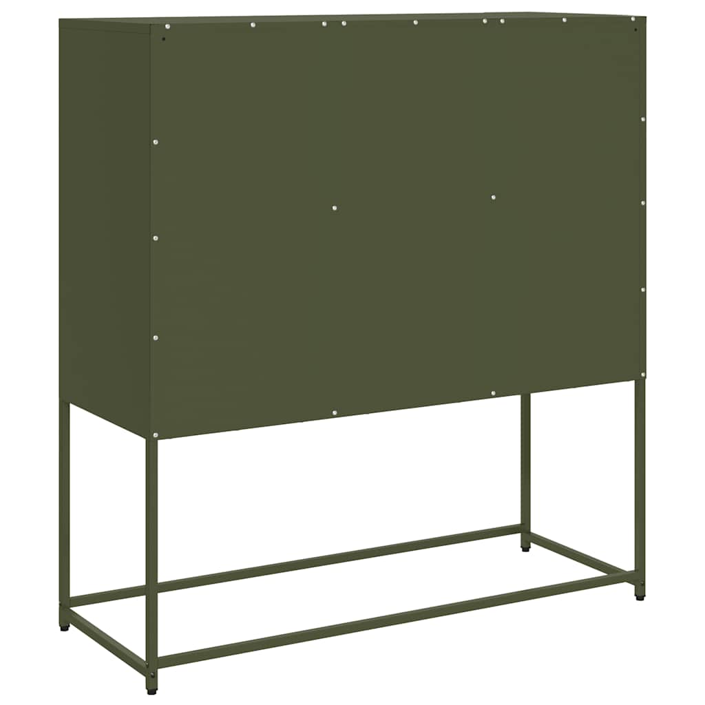 Dulap, verde măsliniu, 100,5x39x107 cm, oțel laminat la rece GartenMobel Dekor