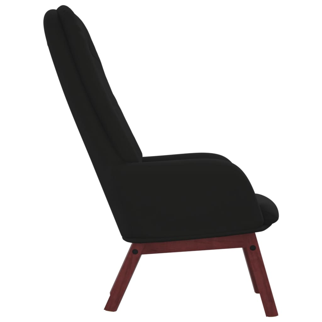 Scaun de relaxare, negru, catifea GartenMobel Dekor