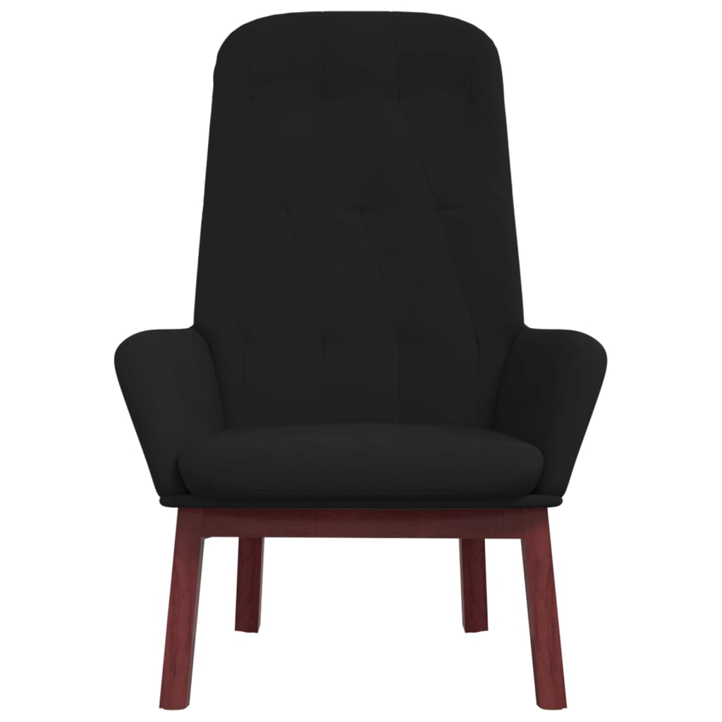 Scaun de relaxare, negru, catifea GartenMobel Dekor