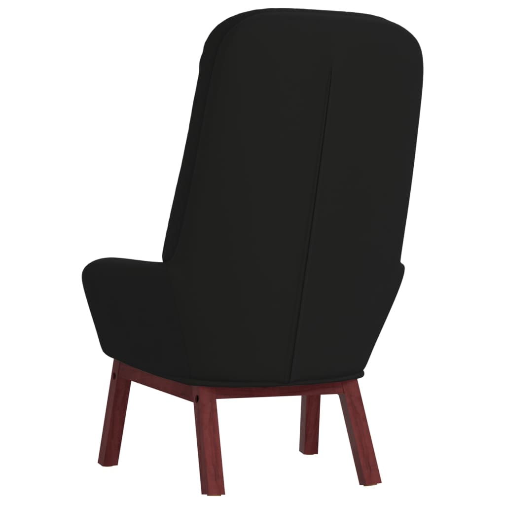 Scaun de relaxare, negru, catifea GartenMobel Dekor
