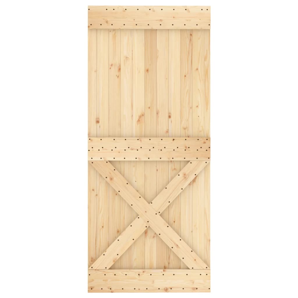 Ușă glisantă cu set feronerie, 90x210 cm, lemn masiv de pin GartenMobel Dekor