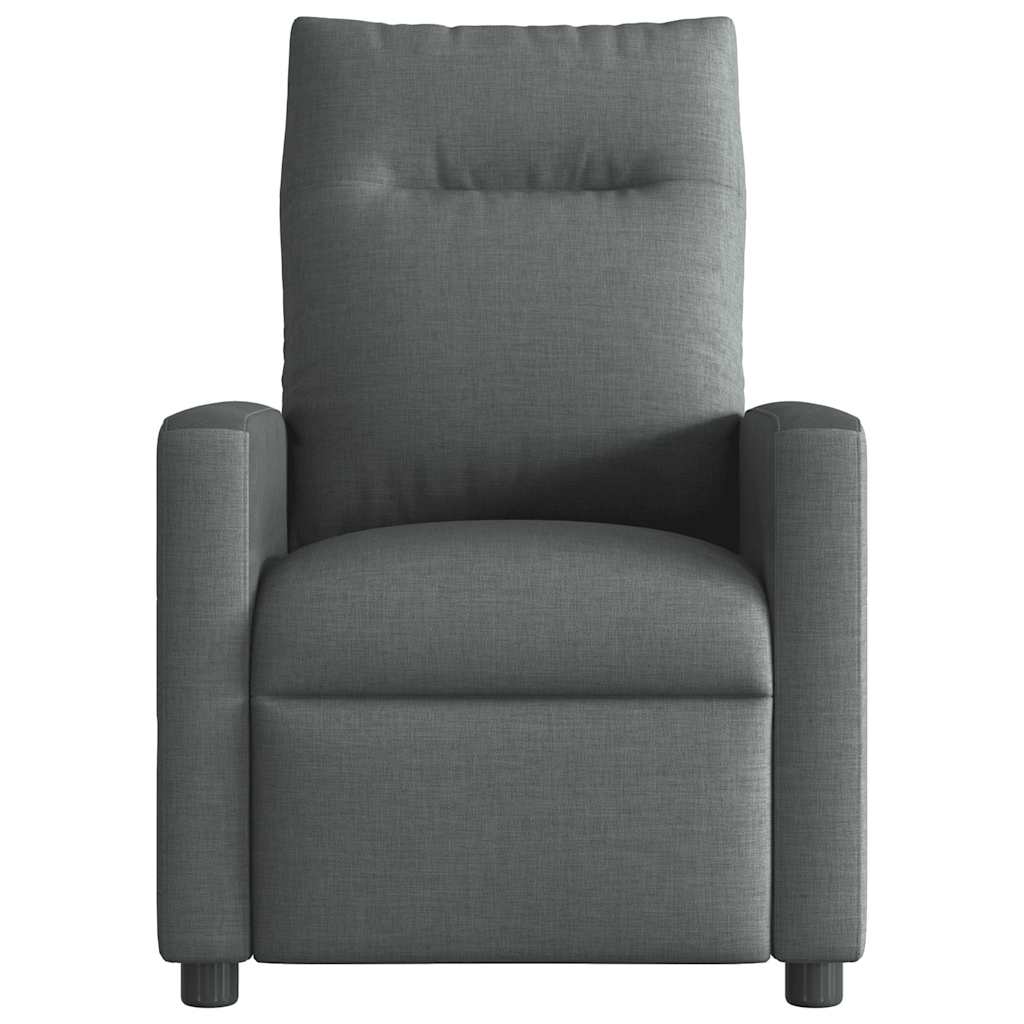 Fotoliu electric de masaj rabatabil, gri închis, textil GartenMobel Dekor