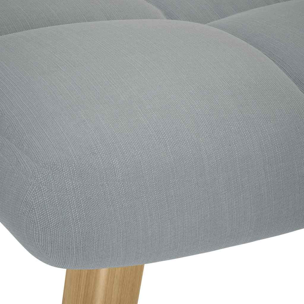 Scaun de relaxare cu taburet, gri deschis, textil GartenMobel Dekor