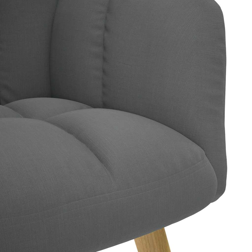 Scaun de relaxare cu taburet, gri deschis, textil GartenMobel Dekor