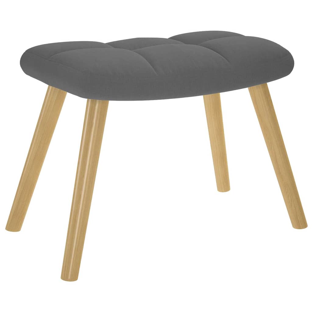 Scaun de relaxare cu taburet, gri deschis, textil GartenMobel Dekor