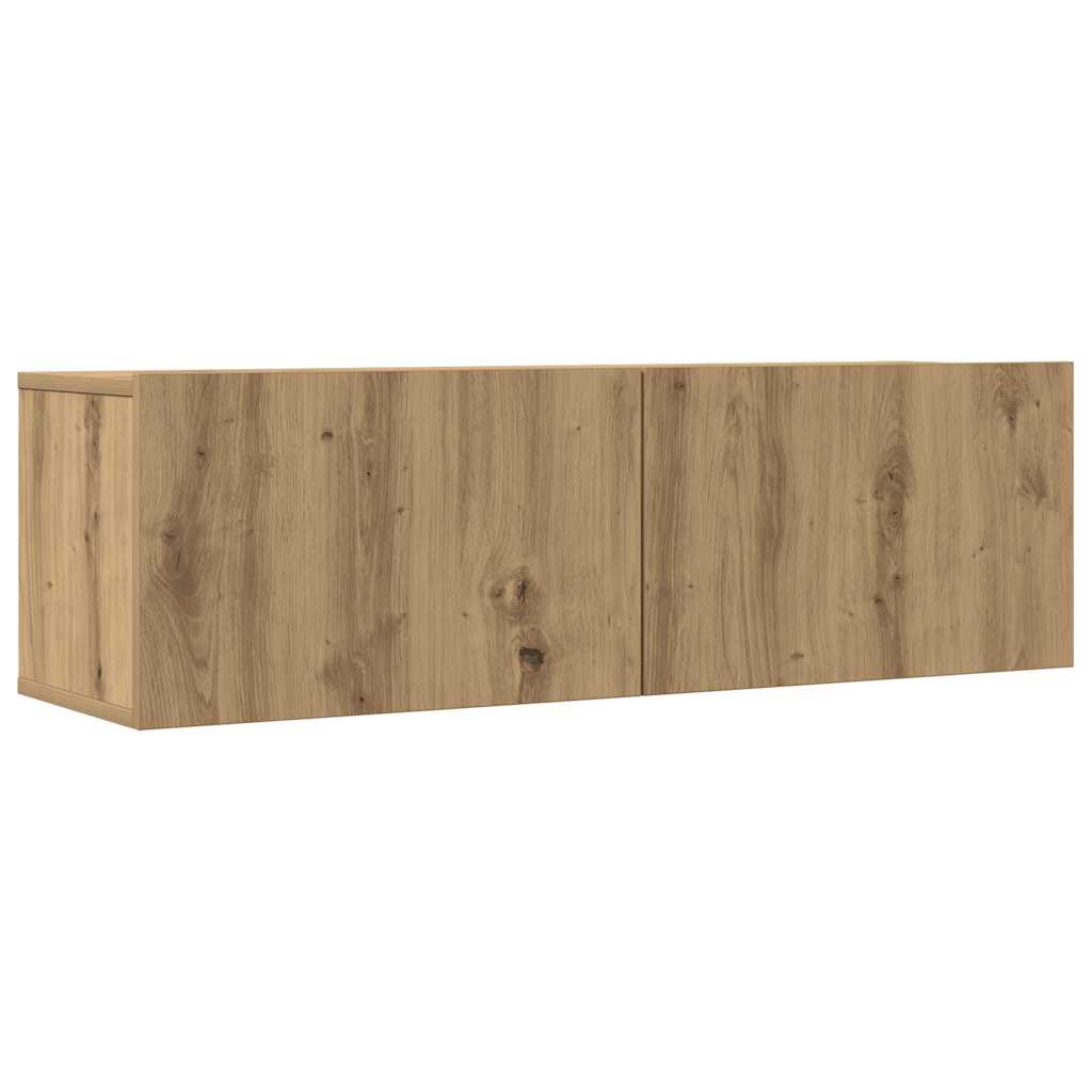 Set dulap TV 7 piese montat pe perete Stejar artizanal GartenMobel Dekor
