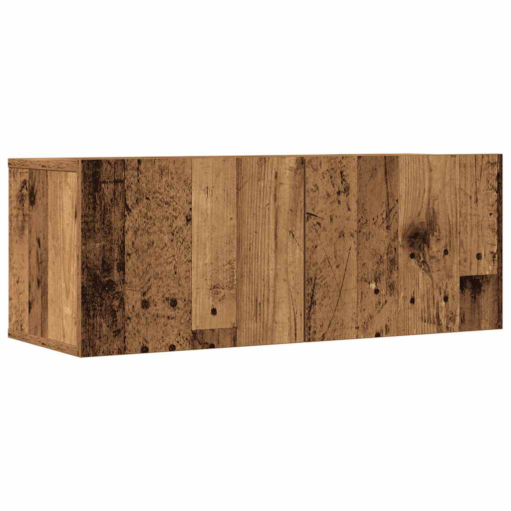Set dulap TV 7 piese montat pe perete lemn vechi lemn prelucrat GartenMobel Dekor