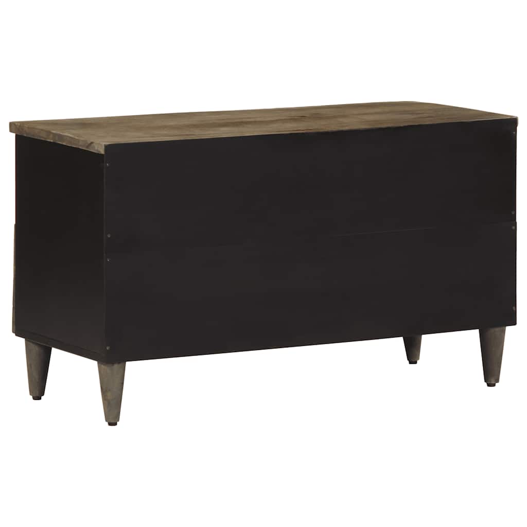 Dulap TV, negru, 80x33x46 cm, lemn masiv de mango GartenMobel Dekor
