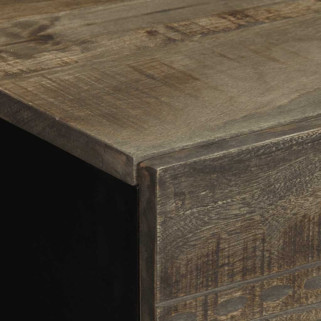 Noptiere 2 buc Gri deschis 40x33x46 cm Lemn masiv de mango GartenMobel Dekor