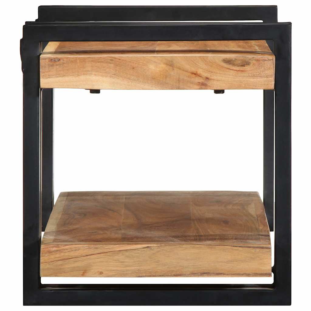 Raft de perete 70x33x35 cm din lemn masiv de salcâm GartenMobel Dekor