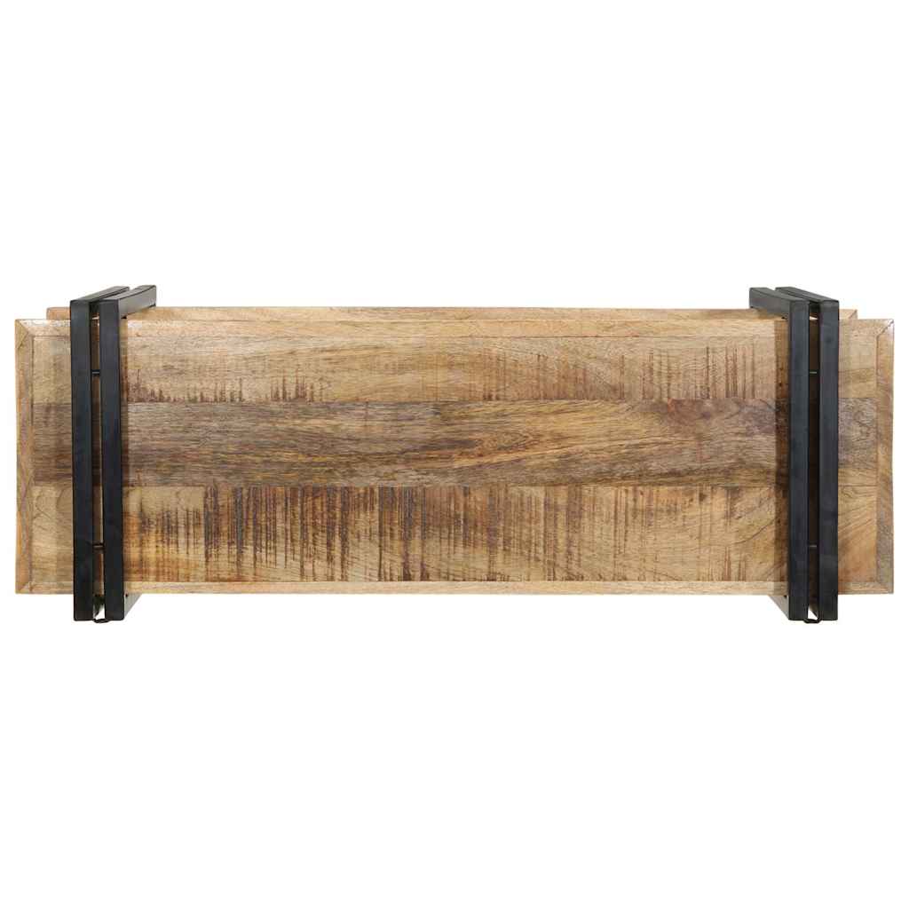 Raft de perete 90x33x45 cm lemn masiv de mango GartenMobel Dekor