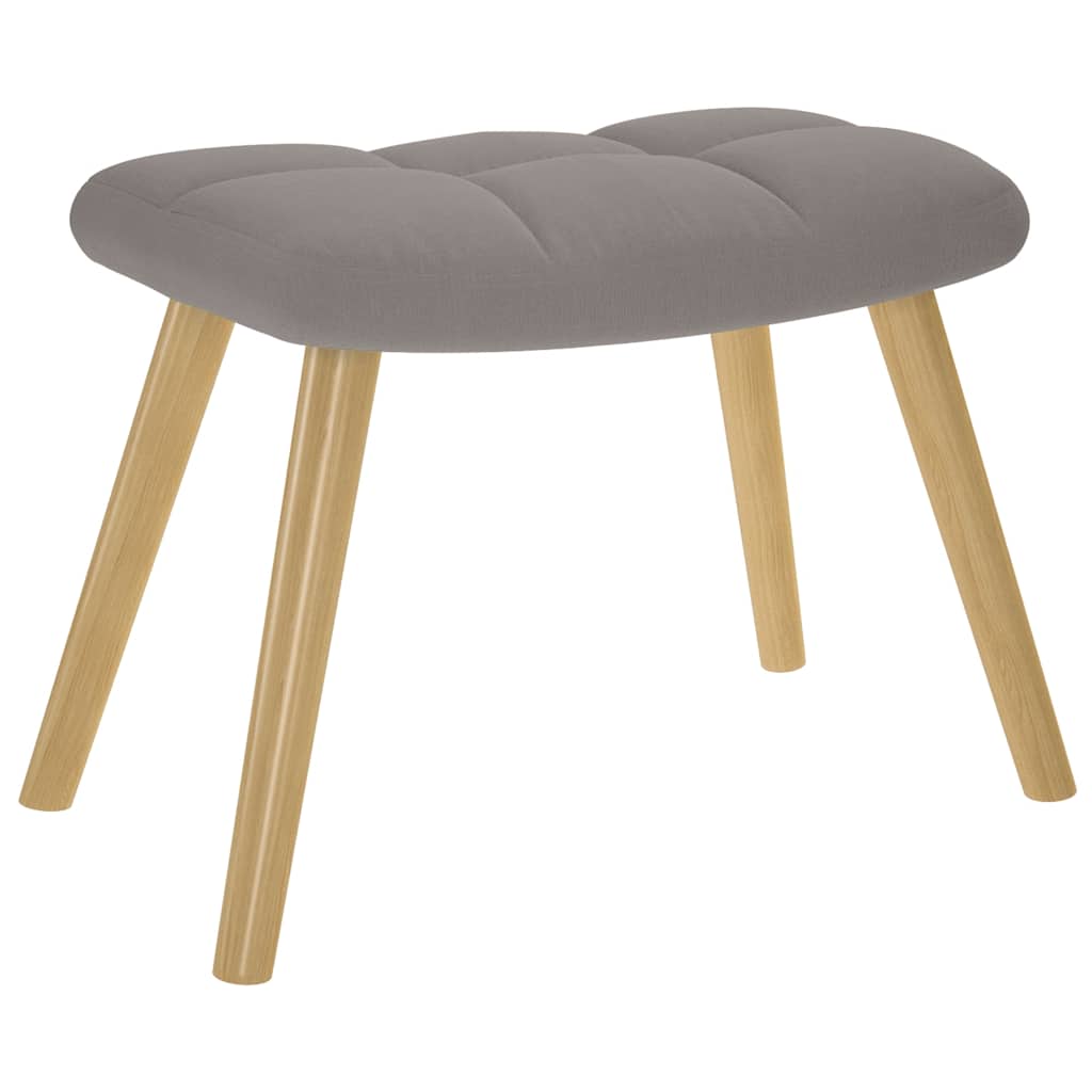 Scaun de relaxare cu taburet, gri taupe, textil GartenMobel Dekor