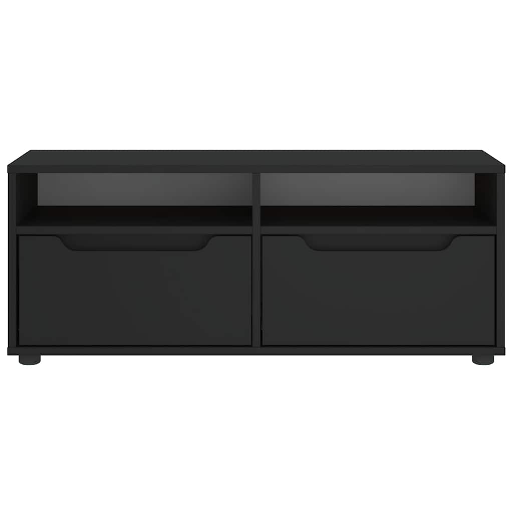 Dulap TV „VISNES” Negru 100x40x38 cm lemn prelucrat GartenMobel Dekor
