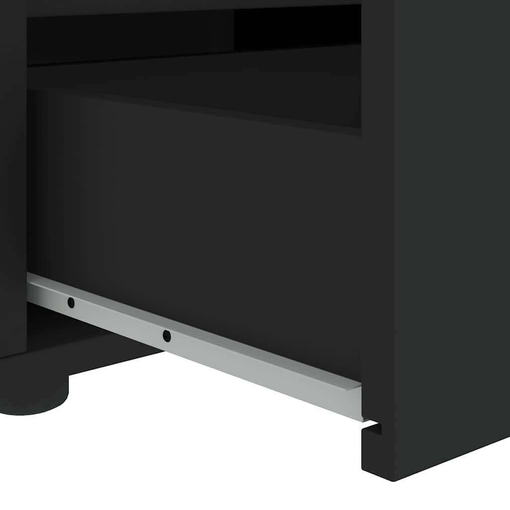 Dulap TV „VISNES” Negru 100x40x38 cm lemn prelucrat GartenMobel Dekor