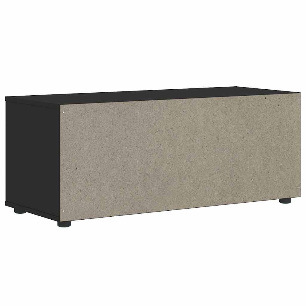 Dulap TV „VISNES” Negru 100x40x38 cm lemn prelucrat GartenMobel Dekor