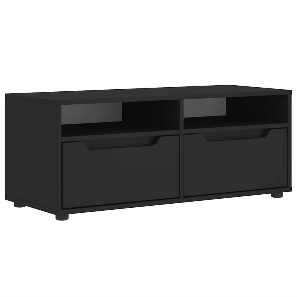 Dulap TV „VISNES” Negru 100x40x38 cm lemn prelucrat GartenMobel Dekor