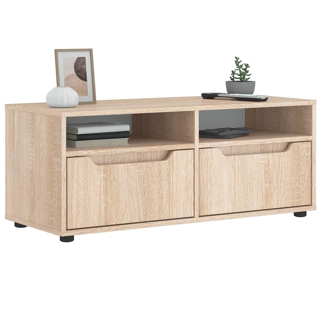 Dulap TV „VISNES” Stejar Sonoma 100x40x38 cm lemn prelucrat GartenMobel Dekor