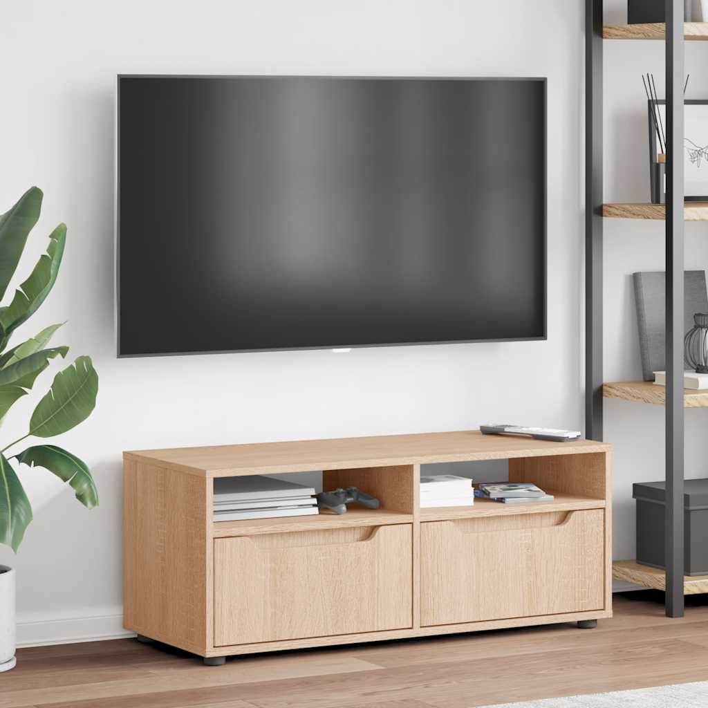 Dulap TV „VISNES” Stejar Sonoma 100x40x38 cm lemn prelucrat GartenMobel Dekor