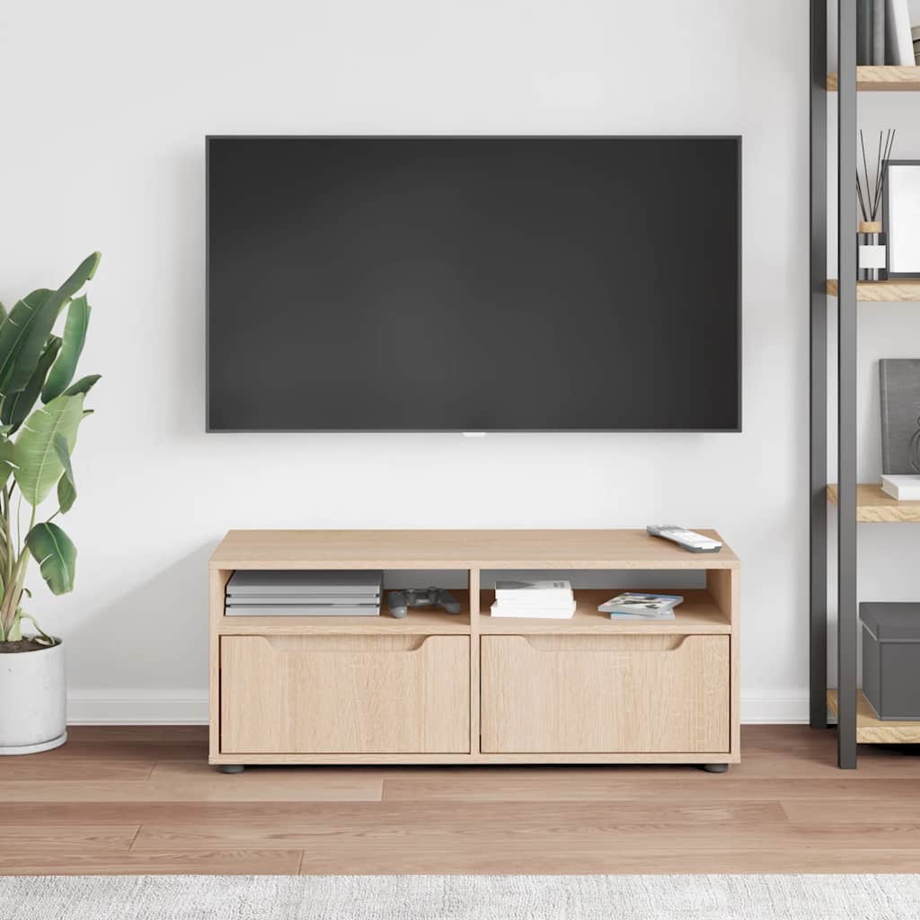Dulap TV „VISNES” Stejar Sonoma 100x40x38 cm lemn prelucrat GartenMobel Dekor