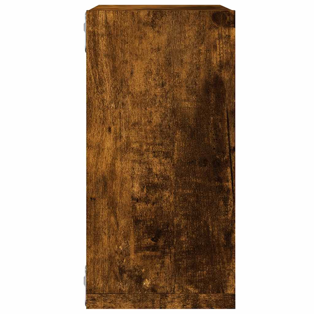 Rafturi cuburi de perete 2 buc Stejar afumat 30x15x30 cm GartenMobel Dekor