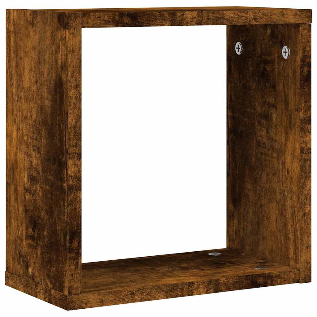 Rafturi cuburi de perete 6 buc Stejar afumat 30x15x30 cm GartenMobel Dekor