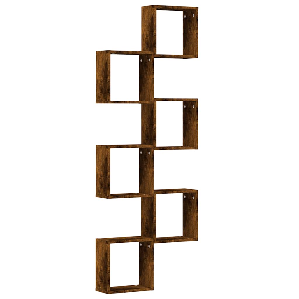 Rafturi cuburi de perete 6 buc Stejar afumat 30x15x30 cm GartenMobel Dekor