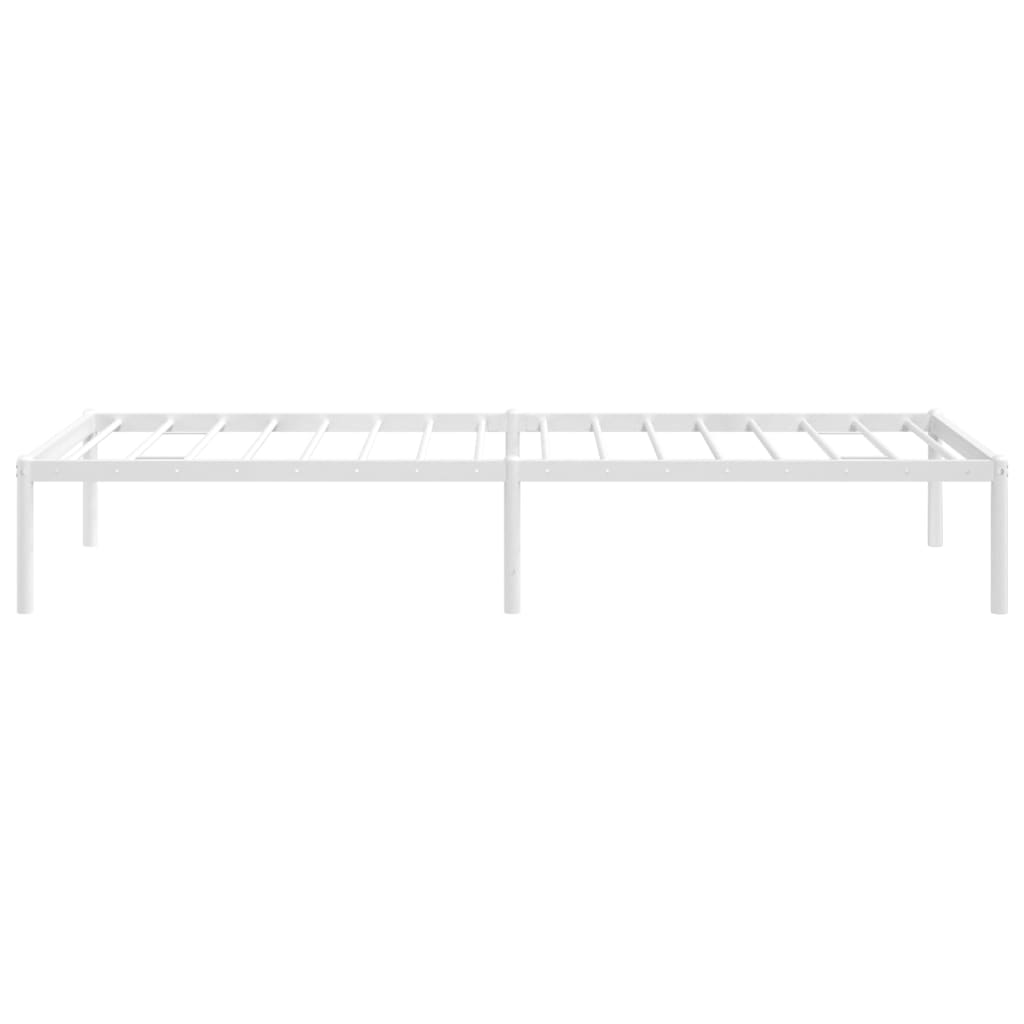 Cadru pat metalic, alb, 75x190 cm GartenMobel Dekor