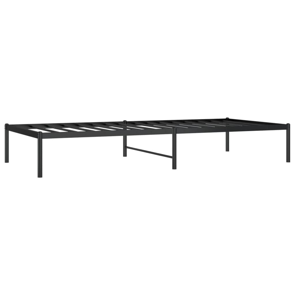 Cadru pat metalic, negru, 90x200 cm GartenMobel Dekor