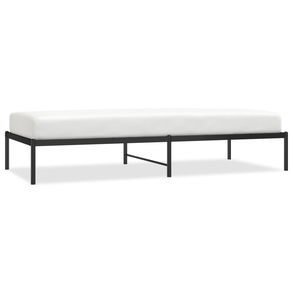 Cadru pat metalic, negru, 90x200 cm GartenMobel Dekor
