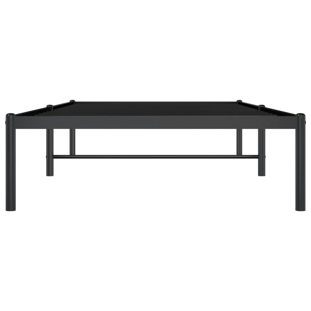 Cadru pat metalic, negru, 90x200 cm GartenMobel Dekor
