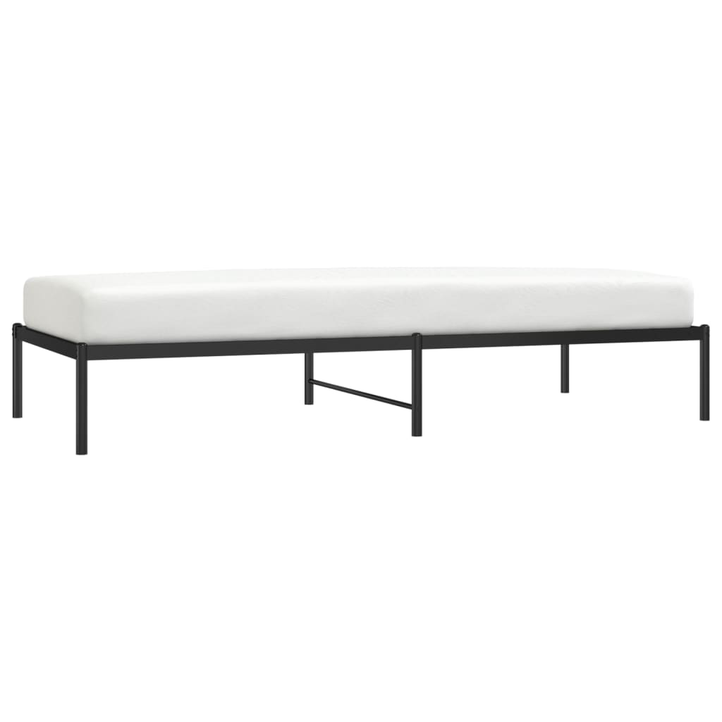Cadru pat metalic, negru, 90x200 cm GartenMobel Dekor