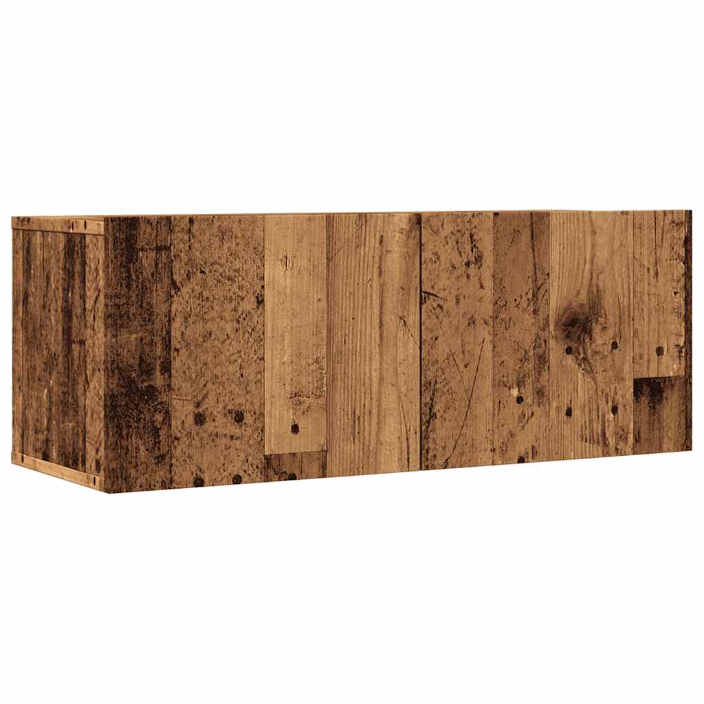 Comodă TV de perete, 2 buc. lemn vechi, 80x30x30 cm GartenMobel Dekor