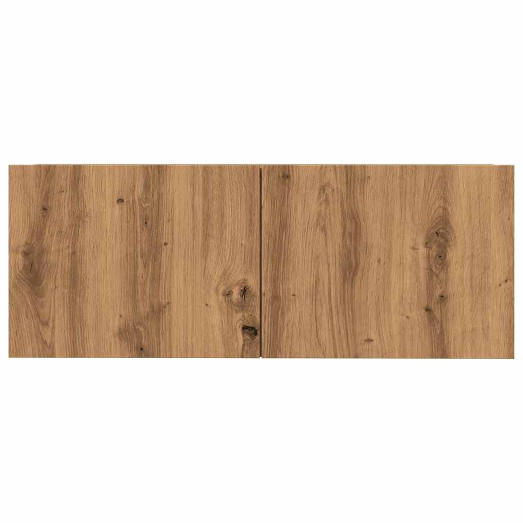 Comodă TV de perete, 2 buc. stejar artizanal, 80x30x30 cm GartenMobel Dekor