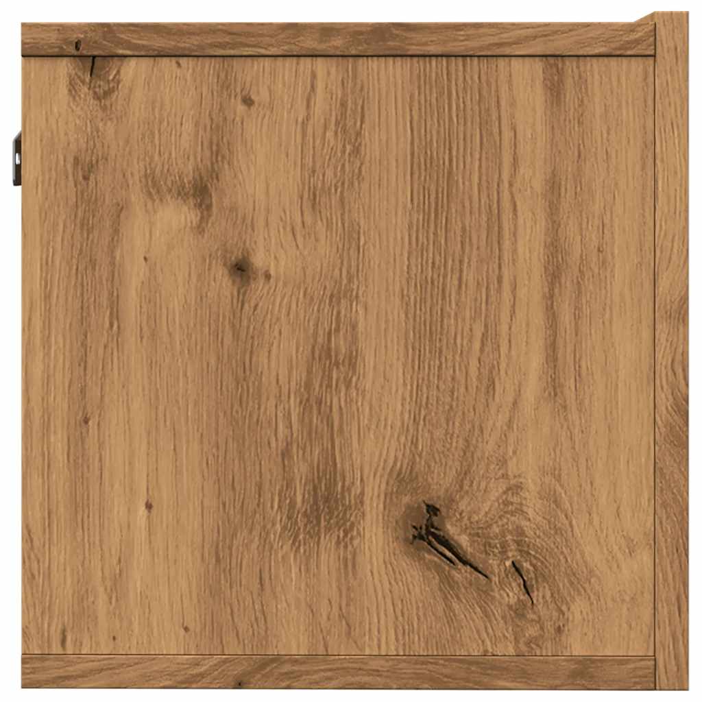 Comodă TV de perete, 2 buc. stejar artizanal, 80x30x30 cm GartenMobel Dekor